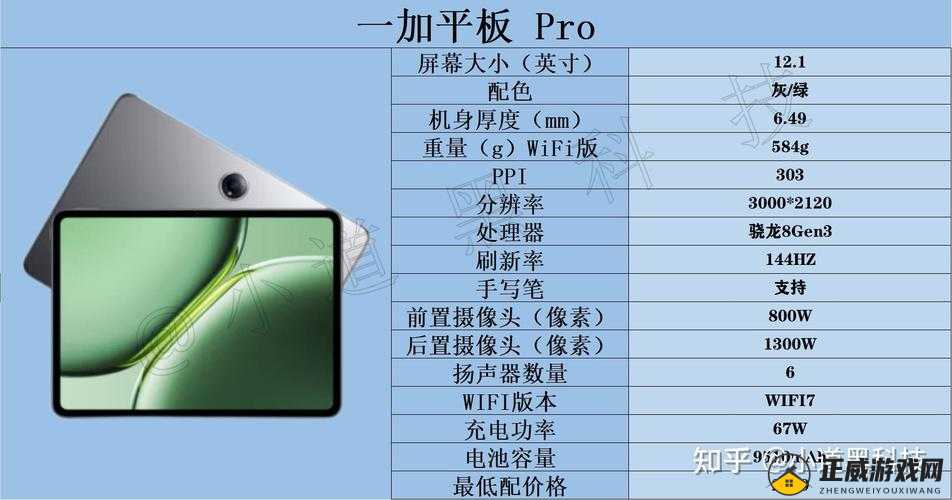 一加平板 Pro 新曝光：配置信息一览